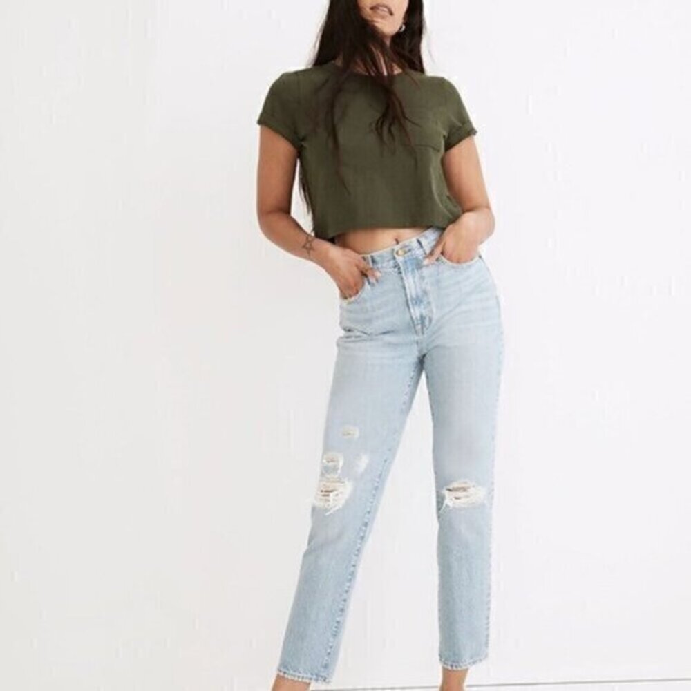 NWT Madewell The Perfect Vintage Jean in Grandbay Wash: Ripped Edition  Size 28